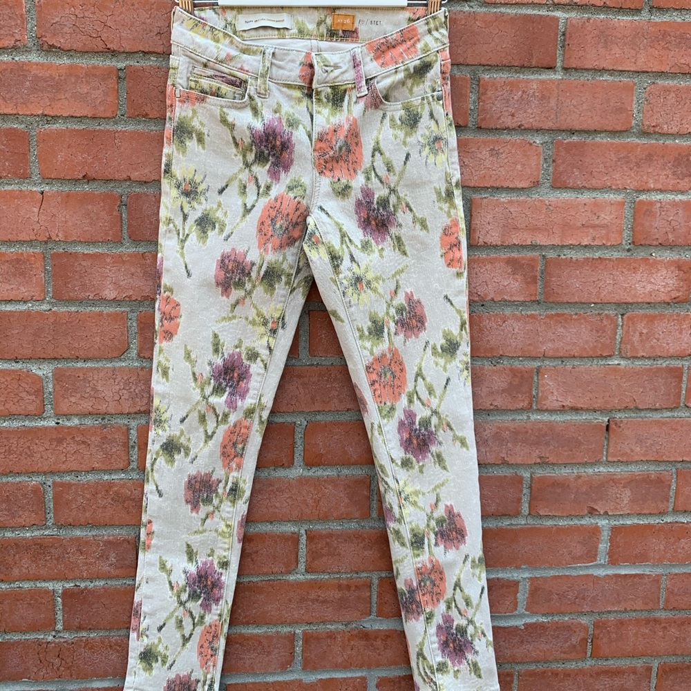 Pilcro and the Letterpress Ikat flower jeans